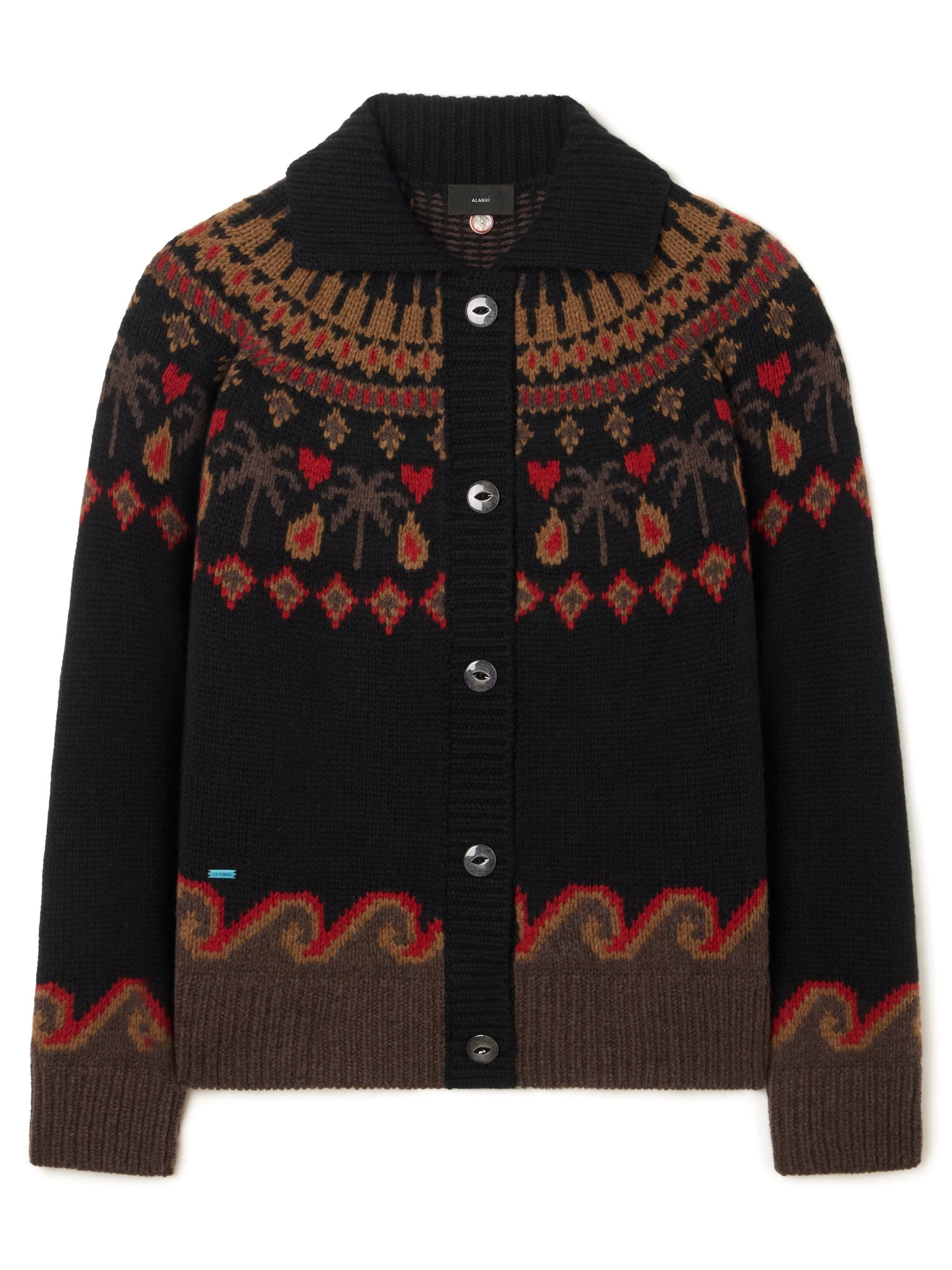 Alanui Sweet Winter Jacket in Black Multicolour Alanui Sweet Winter Jacket in Black Multicolour | Jackets | Coveti
