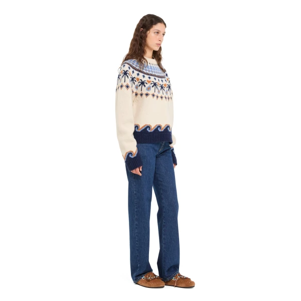 Alanui Sweet Winter Sweater in Chalk Multicolour