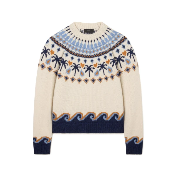 Alanui Sweet Winter Sweater in Chalk Multicolour | Sweaters | Coveti