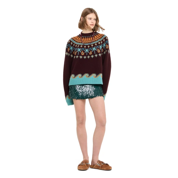 Alanui Sweet Winter Sweater in Vermouth Multicolour