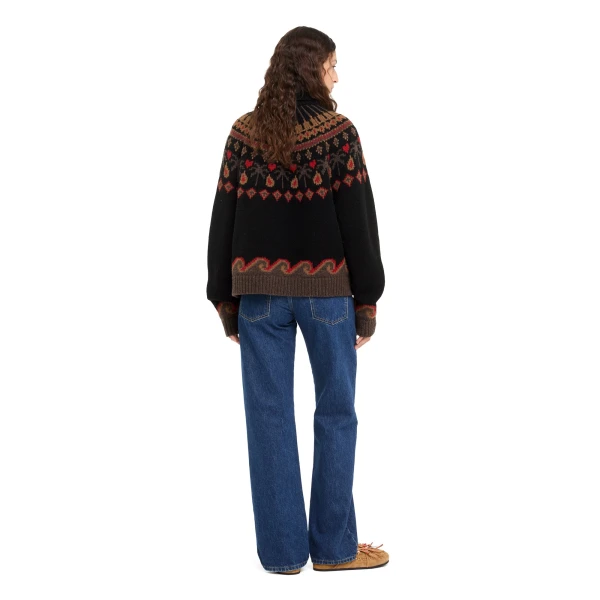 Alanui Sweet Winter Turtleneck in Black Multicolour