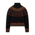 Alanui Sweet Winter Turtleneck in Black Multicolour | Sweaters | Coveti