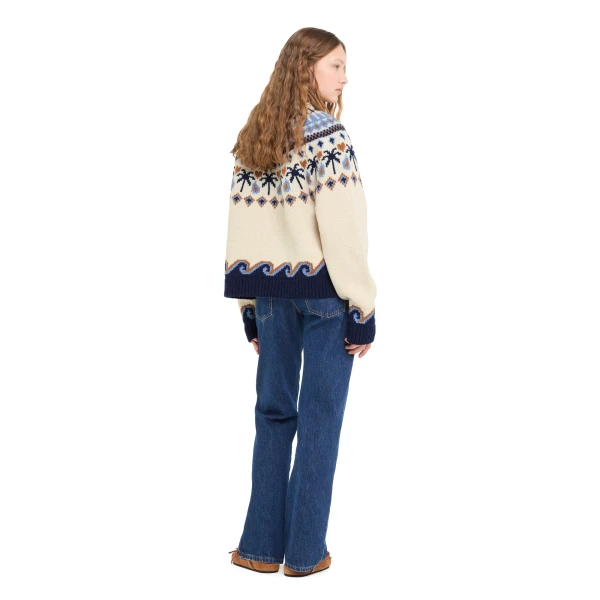 Alanui Sweet Winter Turtleneck in Chalk Multicolour