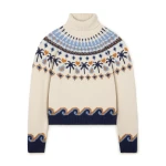 Alanui Sweet Winter Turtleneck in Chalk Multicolour | Sweaters | Coveti