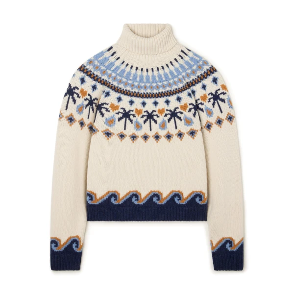 Sweet Winter Turtleneck in Chalk Multicolour