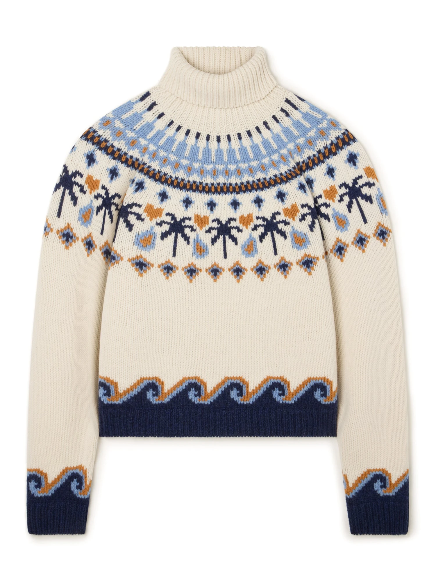 Alanui Sweet Winter Turtleneck in Chalk Multicolour Alanui Sweet Winter Turtleneck in Chalk Multicolour | Sweaters | Coveti