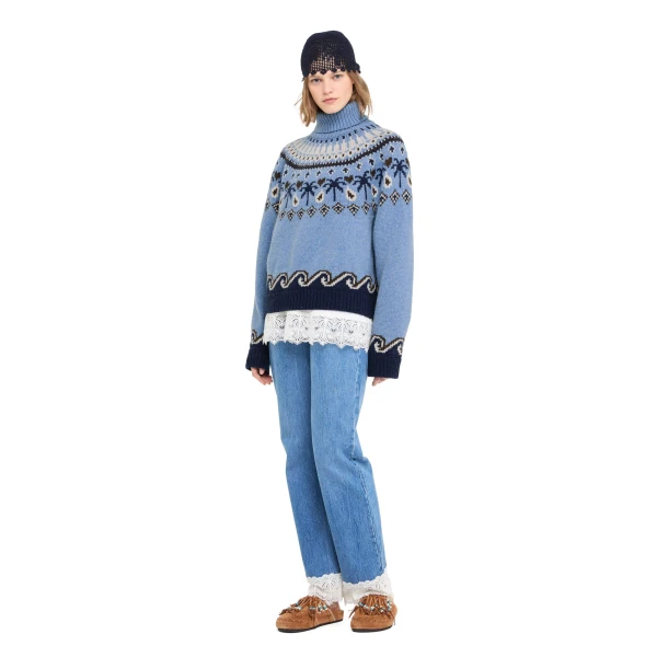 Alanui Sweet Winter Turtleneck in Onda Multicolour