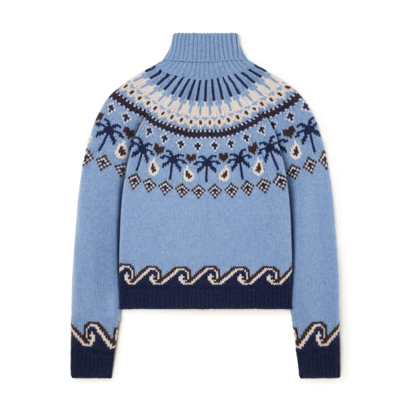 Alanui Sweet Winter Turtleneck in Onda Multicolour