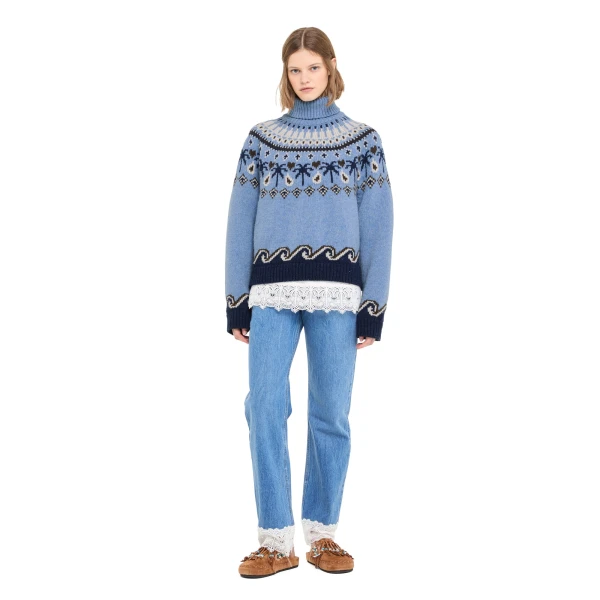 Alanui Sweet Winter Turtleneck in Onda Multicolour