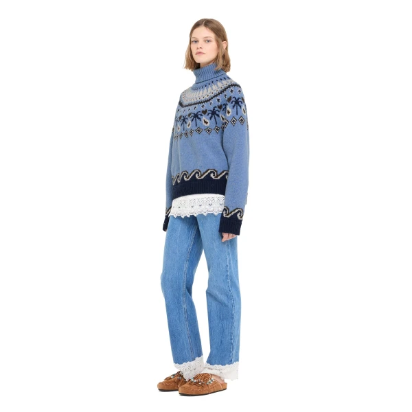 Alanui Sweet Winter Turtleneck in Onda Multicolour