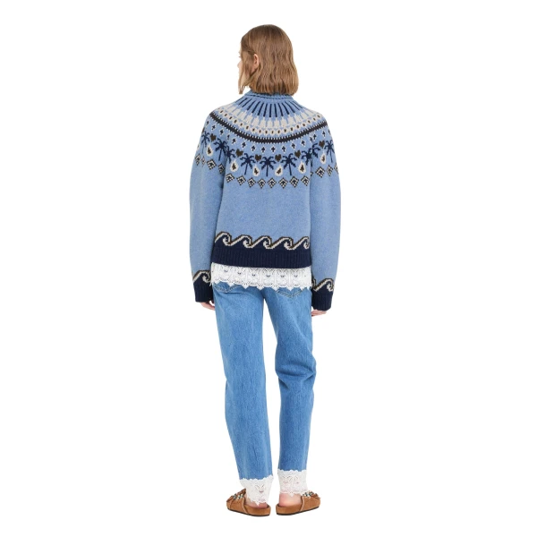 Alanui Sweet Winter Turtleneck in Onda Multicolour