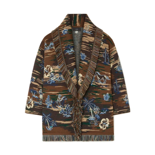 Tex-Hawaii Roundtrip Cardigan in Coffee Multicolour