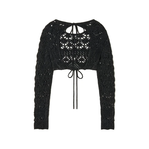 Alanui Time To Shine Top in Charcoal