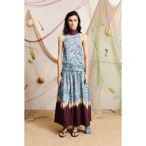 Alemais Alba Silk Midi Dress