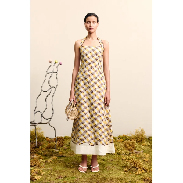 Alemais Basilia Halter Midi Dress