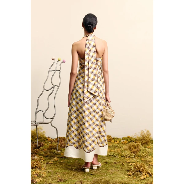 Alemais Basilia Halter Midi Dress