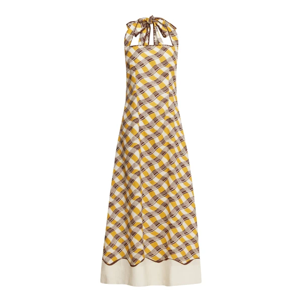 Alemais Basilia Halter Midi Dress | Midi Dresses | Coveti