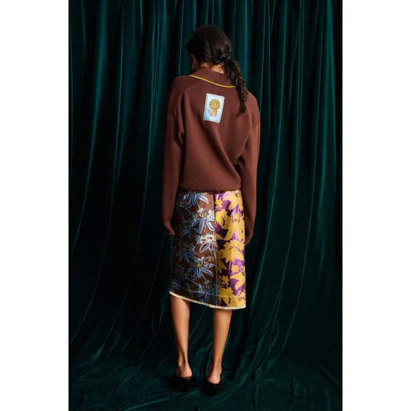 a metallic floral jacquard
