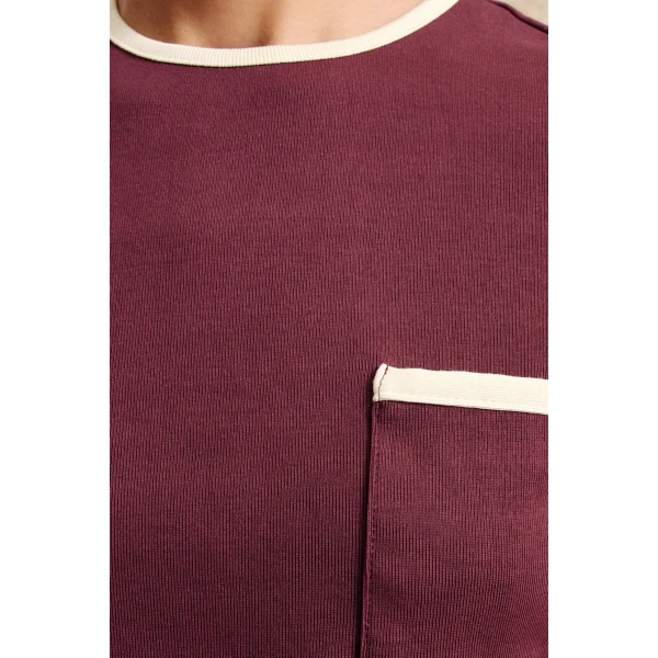 Alemais Bonetta Burgundy Crop Tee