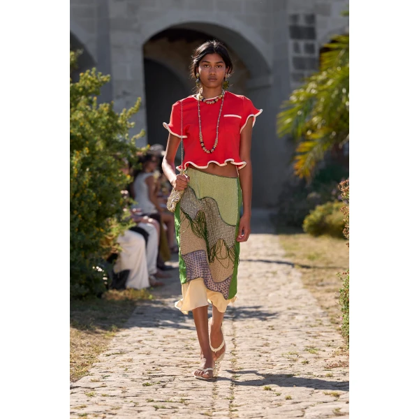 Alemais Bonetta Red Crop Tee