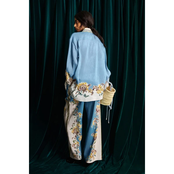 a linen and silk blend