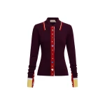 Alemais Josefina Chocolate Fitted Cardigan | Cardigan | Coveti