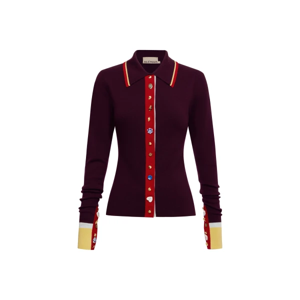 Josefina Chocolate Fitted Cardigan