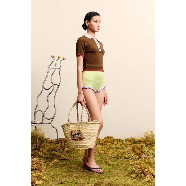Alemais Josefina Chocolate Knit Polo