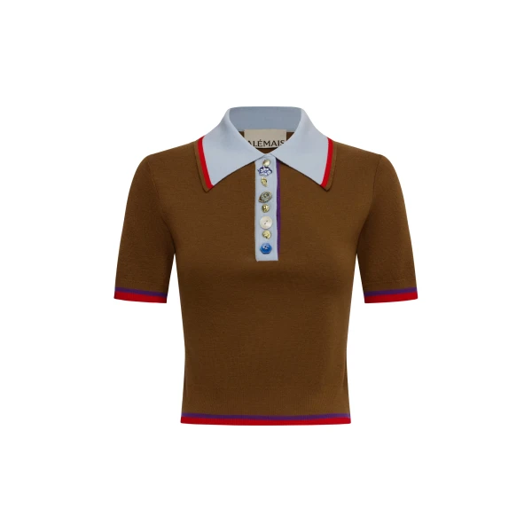 Josefina Chocolate Knit Polo