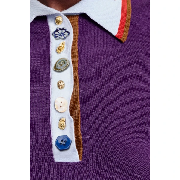 Alemais Josefina Violet Knit Polo