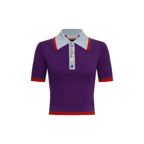 Josefina Violet Knit Polo