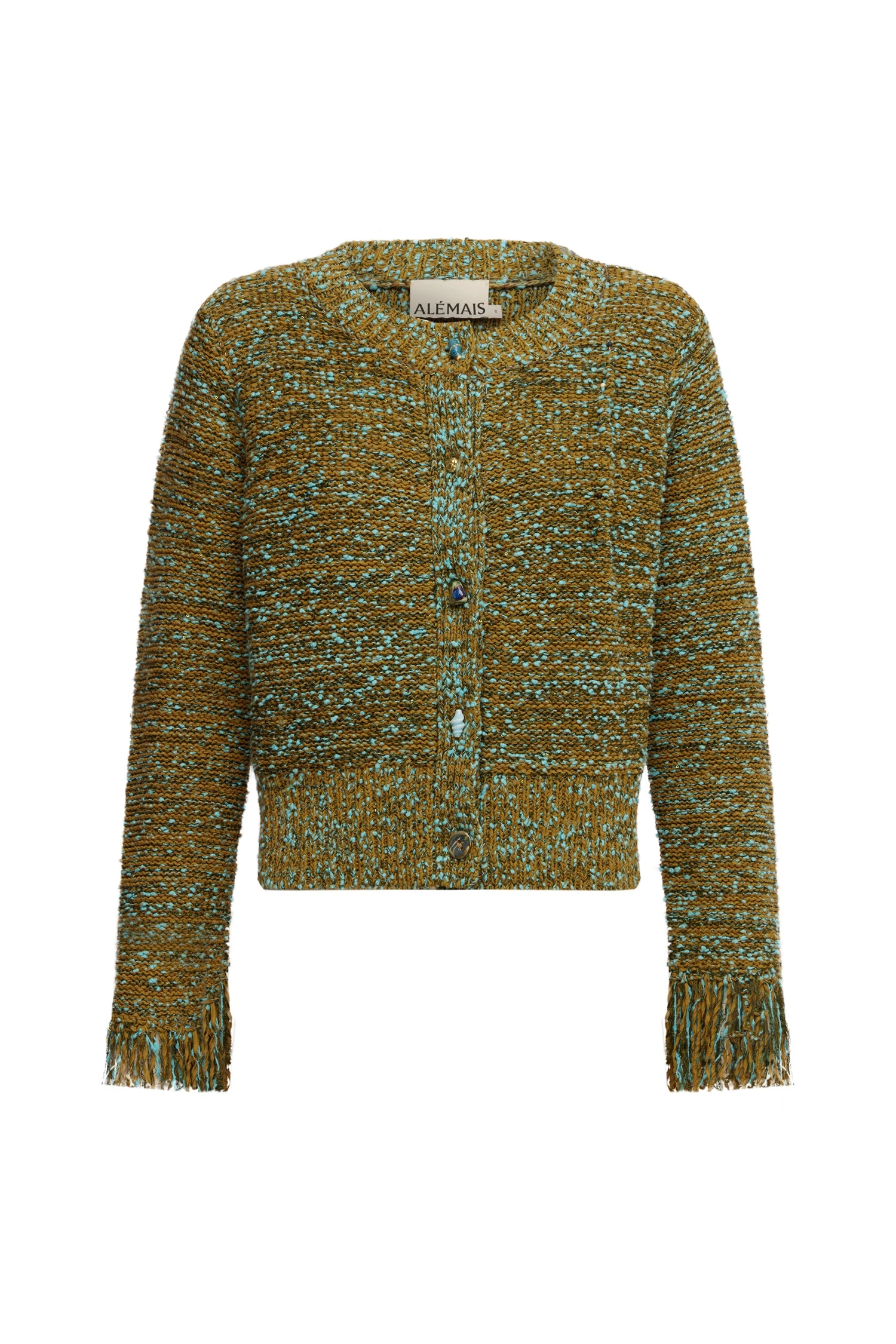 Alemais Nieve Khaki Sequin Cardigan Alemais Nieve Khaki Sequin Cardigan | Cardigan | Coveti