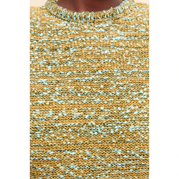 Alemais Nieve Khaki Sequin Knit Midi Dress