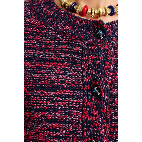 Alemais Nieve Red Sequin Cardigan