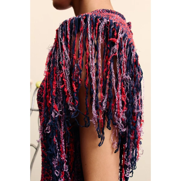 Alemais Nieve Red Sequin Knit Midi Dress