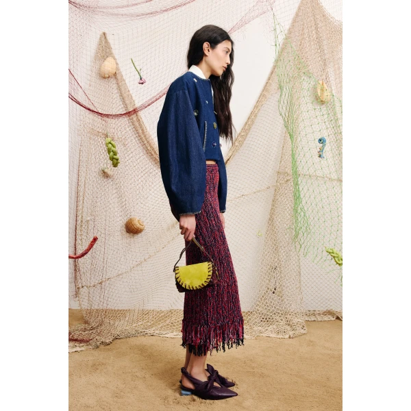 Alemais Nieve Sequin Knit Skirt