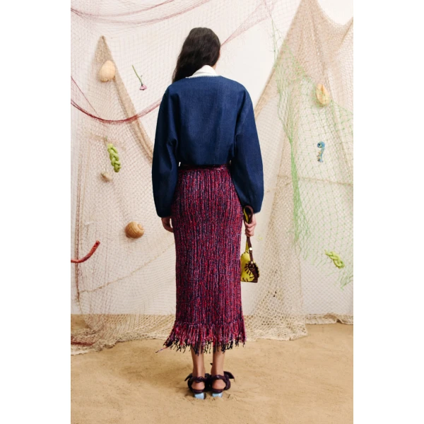 Alemais Nieve Sequin Knit Skirt