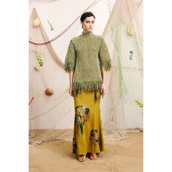 Alemais Nieve Sequin Knit Top