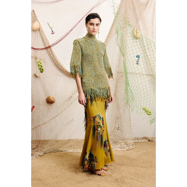 Alemais Nieve Sequin Knit Top