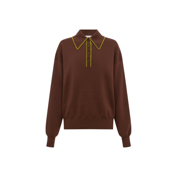 Alémais Rosette Knit Polo