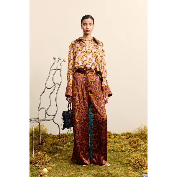 Alemais Xander Spliced Silk Pant