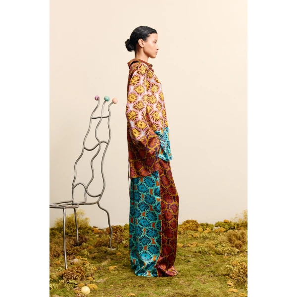 Alemais Xander Spliced Silk Shirt