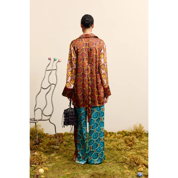 Alemais Xander Spliced Silk Shirt