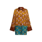 Alemais Xander Spliced Silk Shirt | Shirts | Coveti