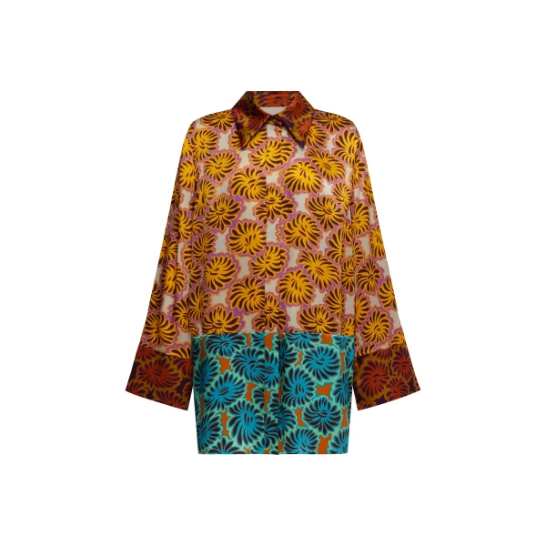 Xander Spliced Silk Shirt