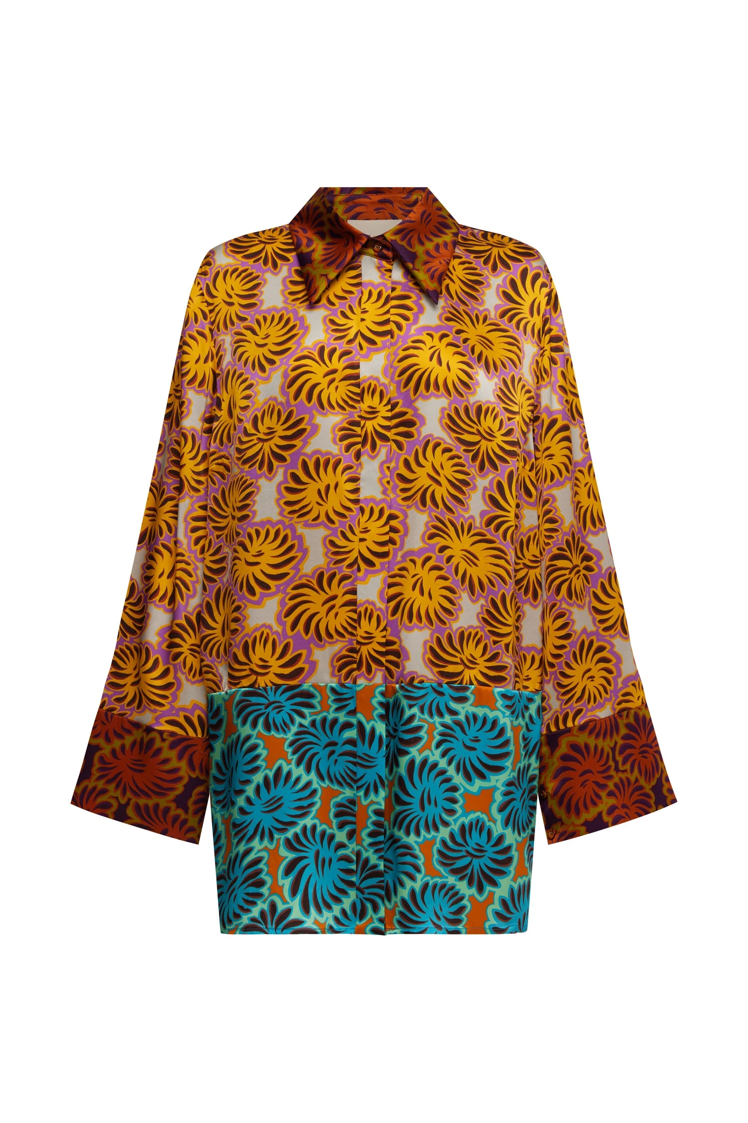 Alemais Xander Spliced Silk Shirt Alemais Xander Spliced Silk Shirt | Shirts | Coveti