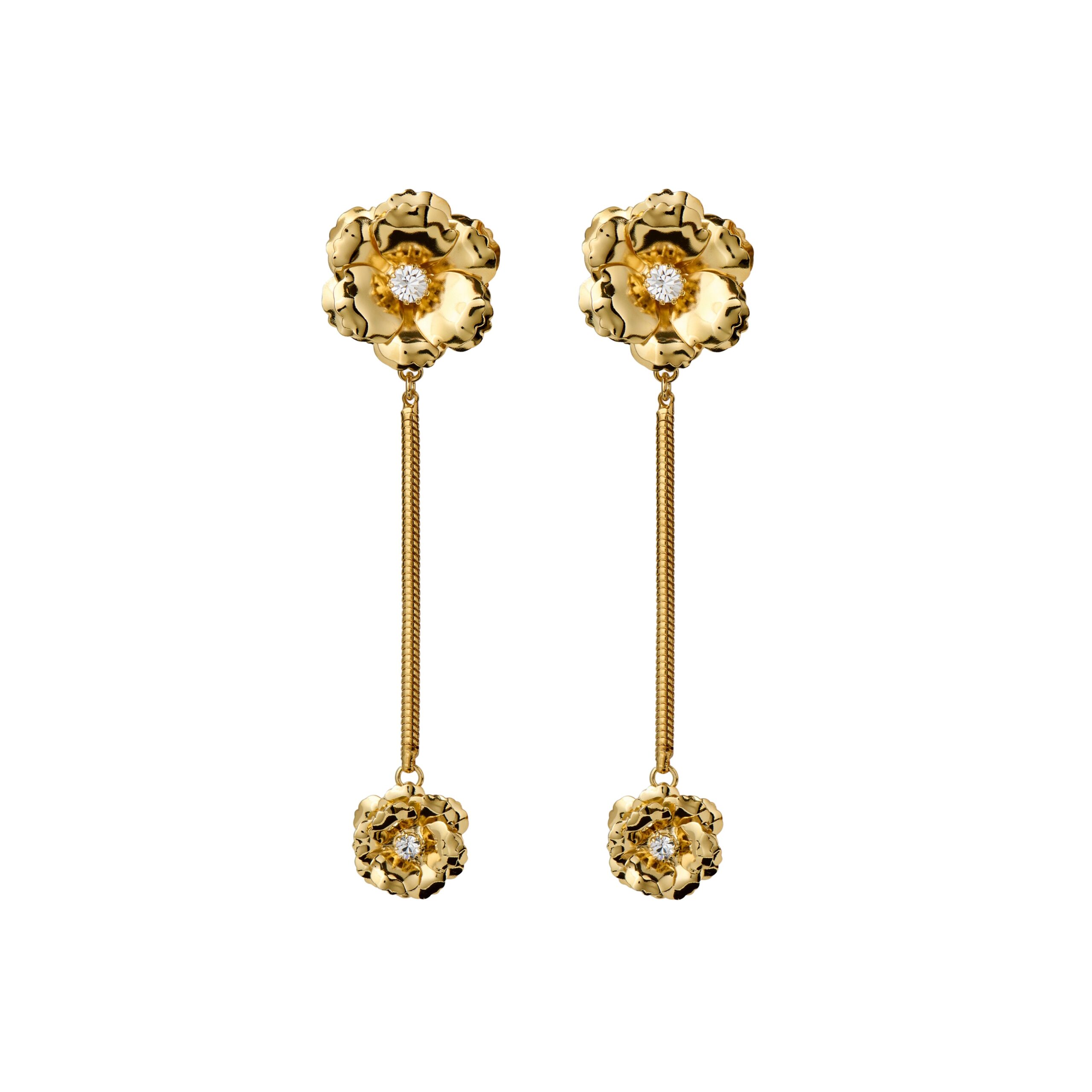 Alessandra Rich Flower Drop Earrings in Gold Alessandra Rich Flower Drop Earrings in Gold