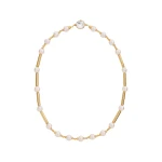 Alessandra Rich Pearl and Gold Necklace