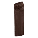 Alex Perry Asymmetric Drape Skirt in Leopard Lace, Brown | Maxi Skirts | Coveti