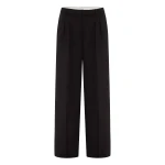 Alex Perry Pleated Trouser in Wool Suiting, Black | Tailored pants | Coveti